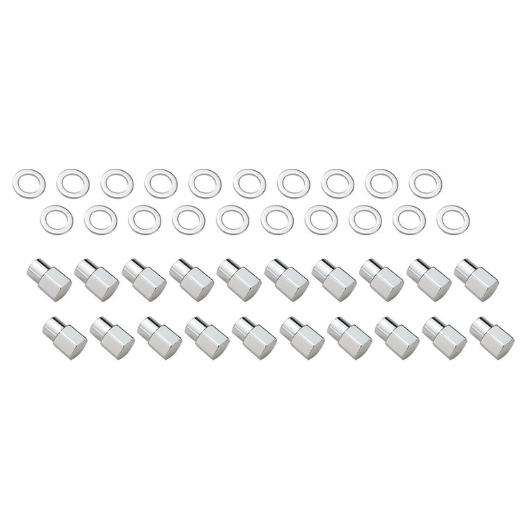 Wheel Lug Nut kit, Chrome Dome Medium Mag, Length 1.38, M12 x 1.5, 0.55 Shank Set of 20