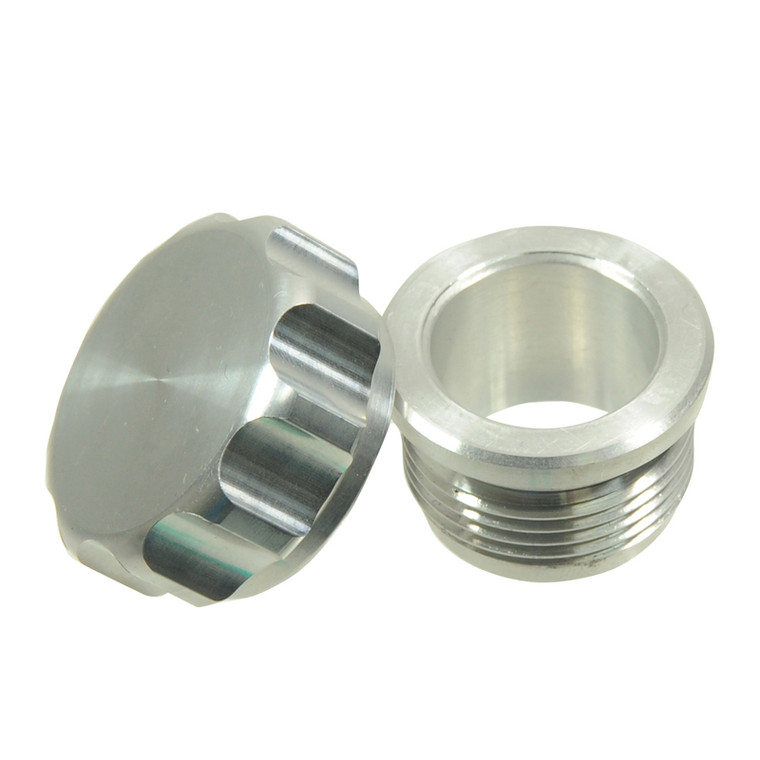 Proflow Hose End, Weld On Male Bung & Female Cap Assembly Aluminium 1.5in, Natural