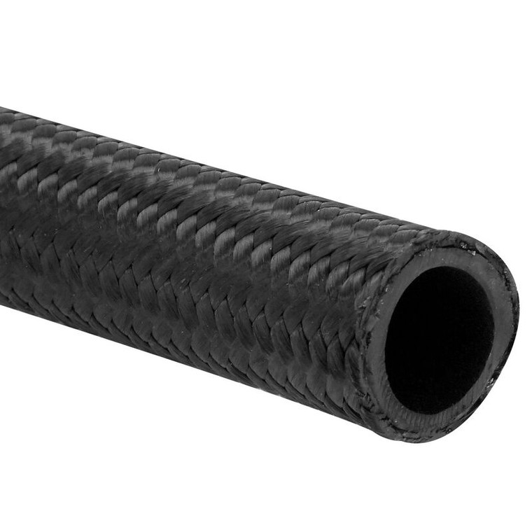 Proflow Hose, Black Nylon Braided -12AN, 3/4in, 1 Metre Length