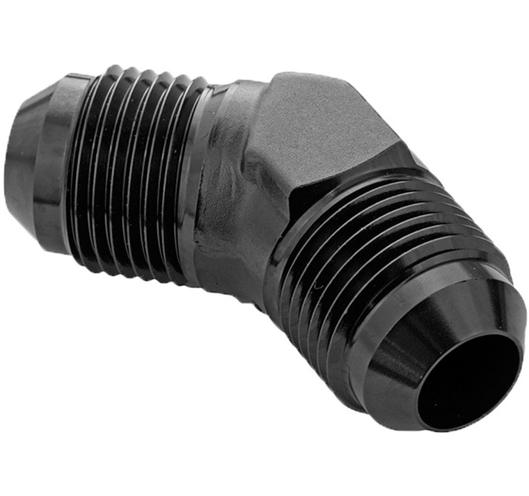 Proflow Male Flare Union Adaptor -16AN 45 Degree Union, Black