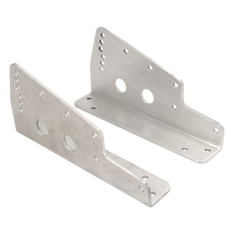 Proflow Aluminium Race Seat Mounting Brackets, Pair, Aluminium, Universal, Silver