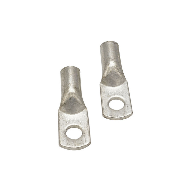 Proflow Battery Wiring Cable Lugs, Crimp Solder Terminal 10mm Eyelet, 2pc pack