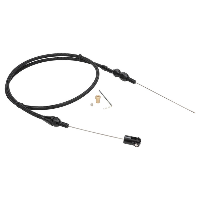 Proflow Throttle Cable, LS Chev,For Holden Commodore,Black Braided Stainless Wire, 36 in. Length