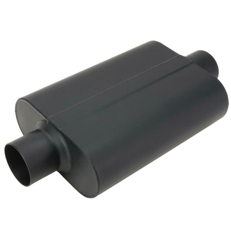 Proflow Muffler, 3.50 in, Black Compact Flow Chamber II, Centre Inlet To 3.50 in. Centre Outlet, 9.75" x 13" x 4" body, Each