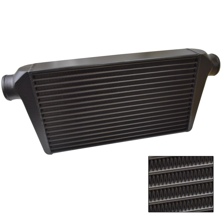 Proflow Intercooler Race Series, Universal Bar & Plate, 600 x 300 x 125mm, 3in. Outlets, Aluminium Black