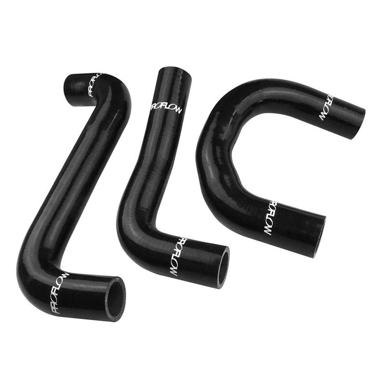 Proflow Radiator Hose Kit, Silicone, Black, 5mm wall, 4 ply, For Holden LS1 EFI, VT S2, VX VY VU WH WK Commodore, Kit