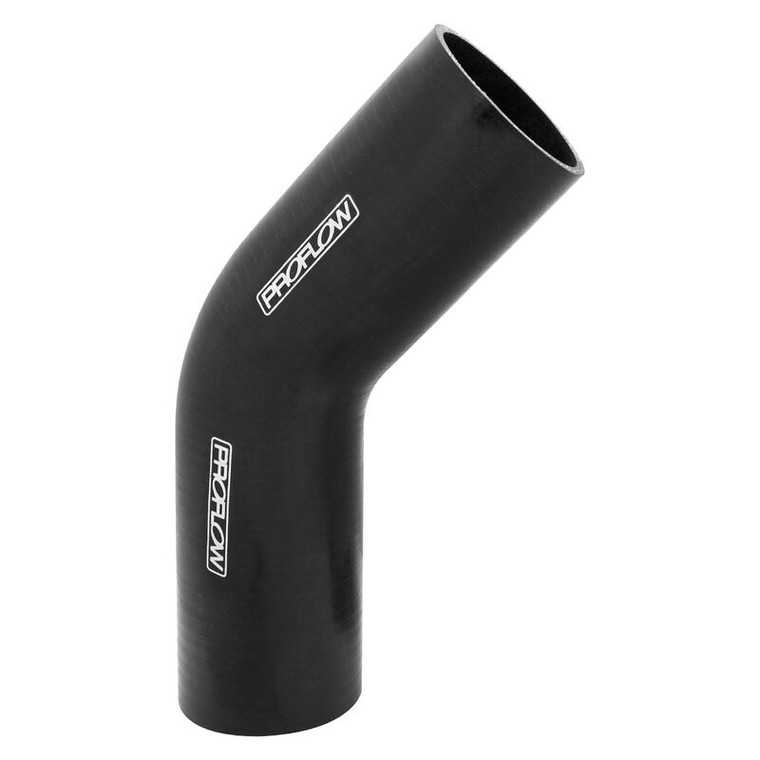 Proflow Hose Tubing Air intake, Silicone, Coupler, 1.25in. 45 Degree Elbow, Black