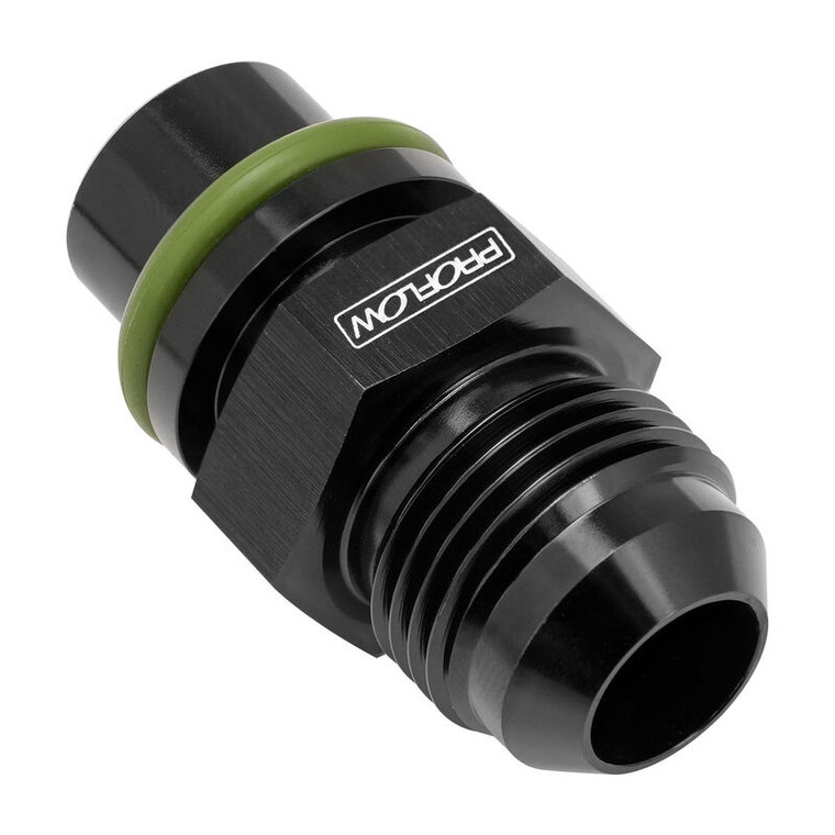Proflow Thermostat Housing Fitting Adaptor, Suit Ford Falcon Barra 4.0L, AN10, Black, Each