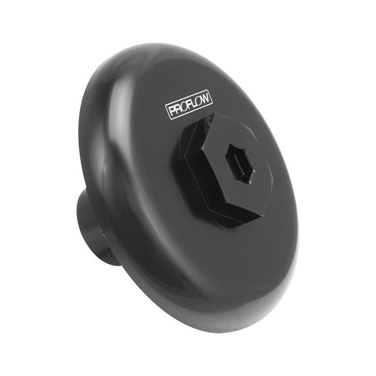 Proflow Oil Filter, Sandwich Block Off Plate, Aluminium For Holden V8 13/16 -16, Black