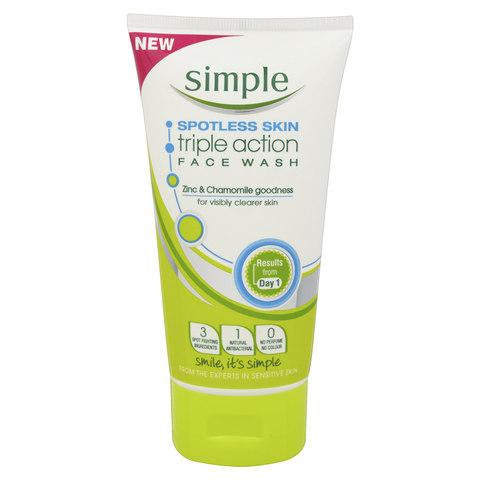simple 3 in 1 face wash