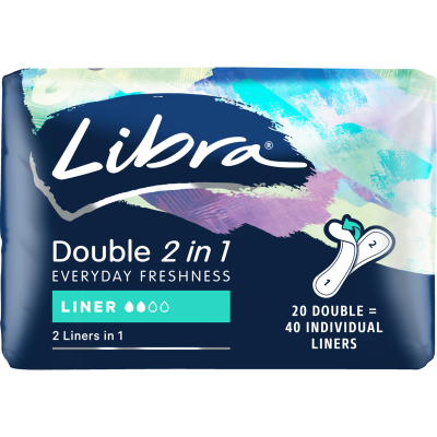 Libra Double 2 In 1 Liners 20pk SPOIL.co.nz