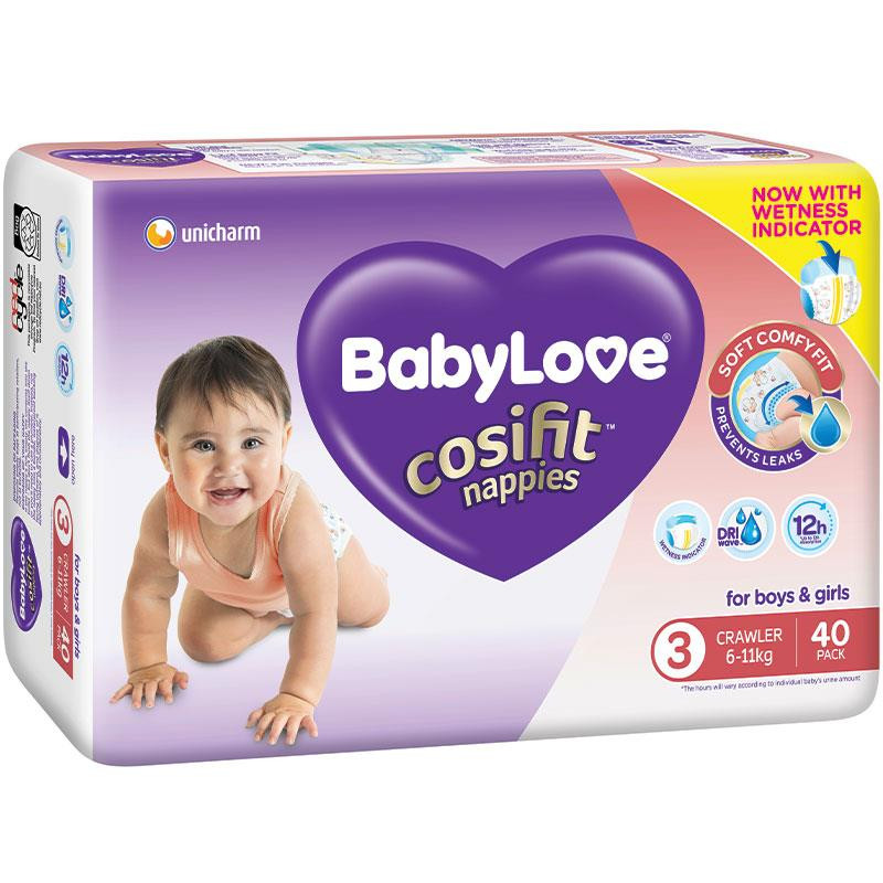 Babylove Cosifit Bulk Nappies Crawler 40 Pack SPOIL.co.nz