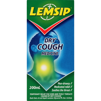 Lemsip Dry Cough Liquid 200ml SPOIL.co.nz