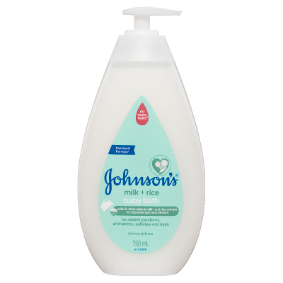 Johnson's Baby Milk + Rice Baby Bath 750ml SPOIL.co.nz