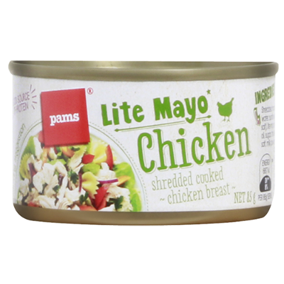 Pams Lite Mayo Shredded Cooked Chicken Breast 85g SPOIL.co.nz