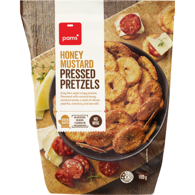 Pams Honey Mustard Pressed Pretzels 180g SPOIL.co.nz