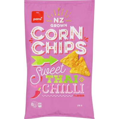 Pams Sweet Thai Chilli Corn Chips 170g - SPOIL.co.nz