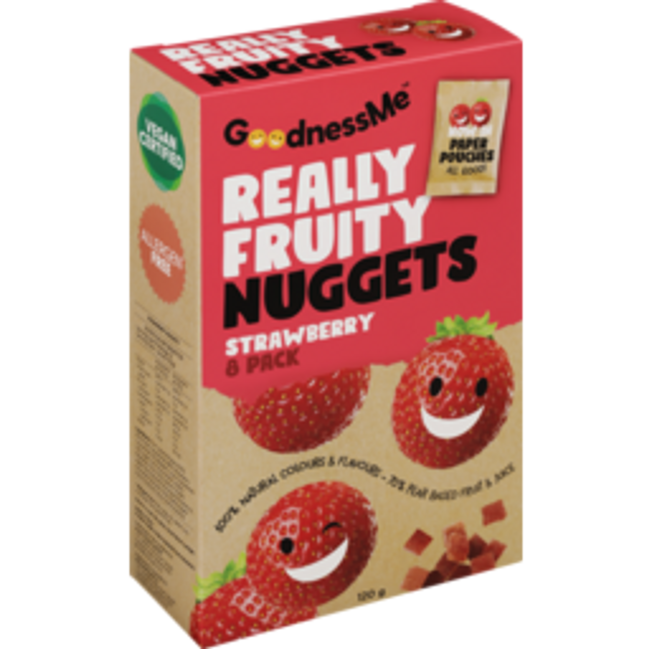 GoodnessMe Strawberry Really Fruity Nuggets 8 x 15g SPOIL.co.nz