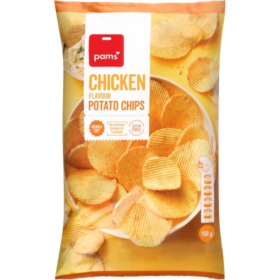 Pams Chicken Flavour Potato Chips 150g - SPOIL.co.nz