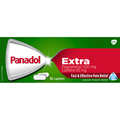 Panadol Extra Paracetamol 500mg Caffeine 65mg Caplets 10pk - SPOIL.co.nz