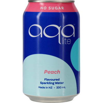 Aqa Lite No Sugar Peach Flavoured Sparkling Water 330ml SPOIL.co.nz