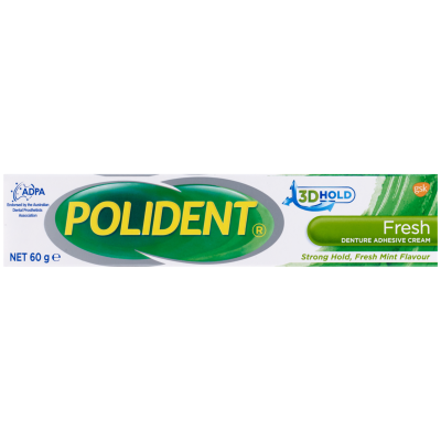 Polident Fresh Denture Adhesive Cream 60g SPOIL.co.nz