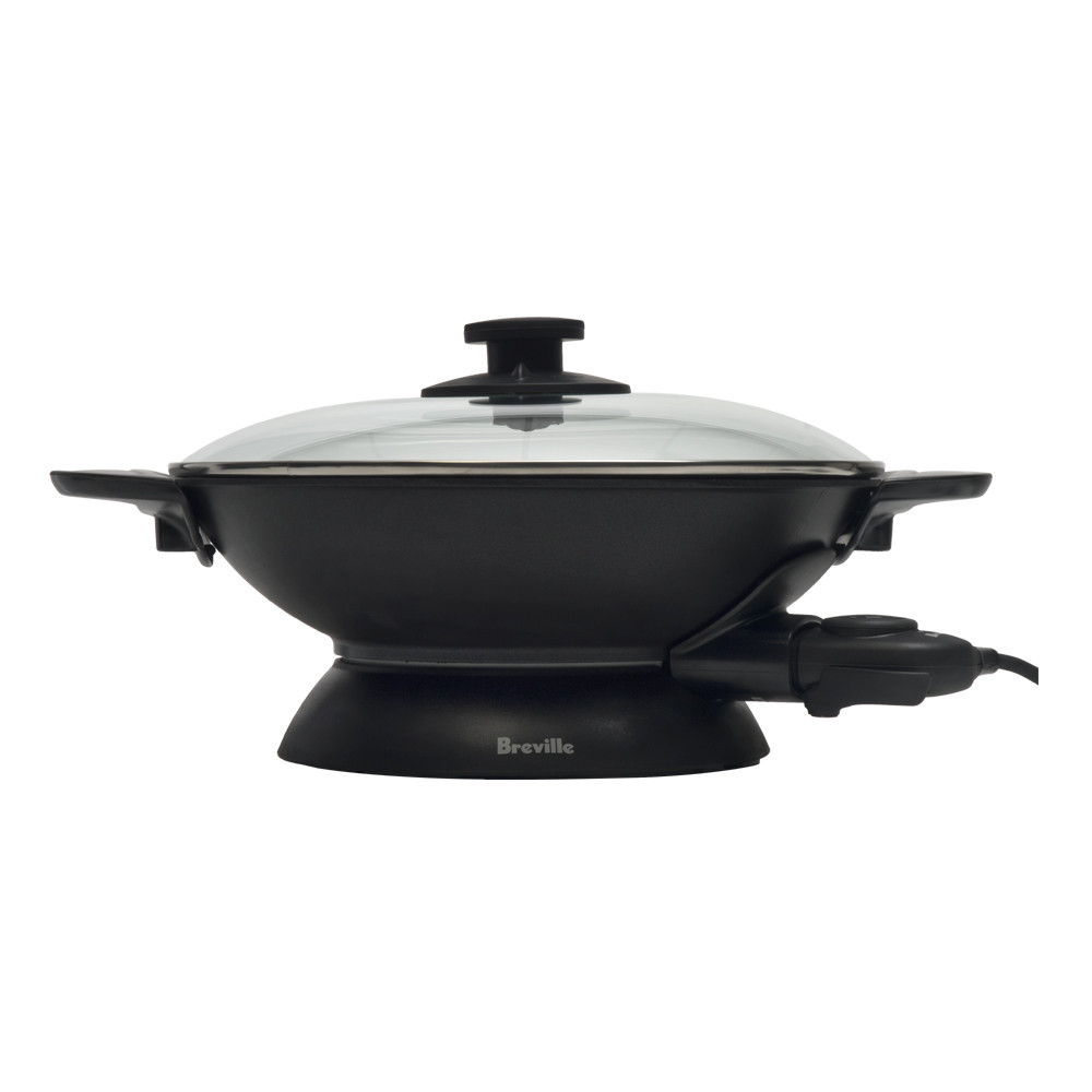 BREVILLE ELECTRIC WOK WITH LID 5 LITRE 2200W SPOIL.co.nz