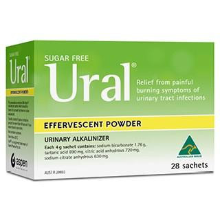 URAL Effervescent Powder ·Urinary Alkaliniser 4g Sachets 28 Pack