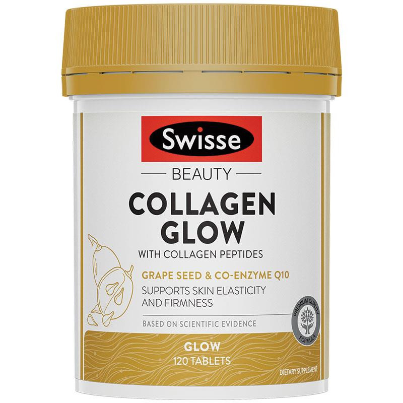 Swisse Beauty Collagen Glow With Collagen Peptides 120 Tablets SPOIL.co.nz