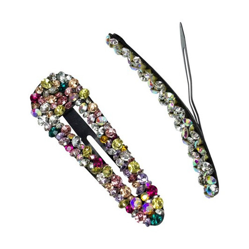 Adorn by Mae One Touch Clips X-Large Rhinestone Multi (2)