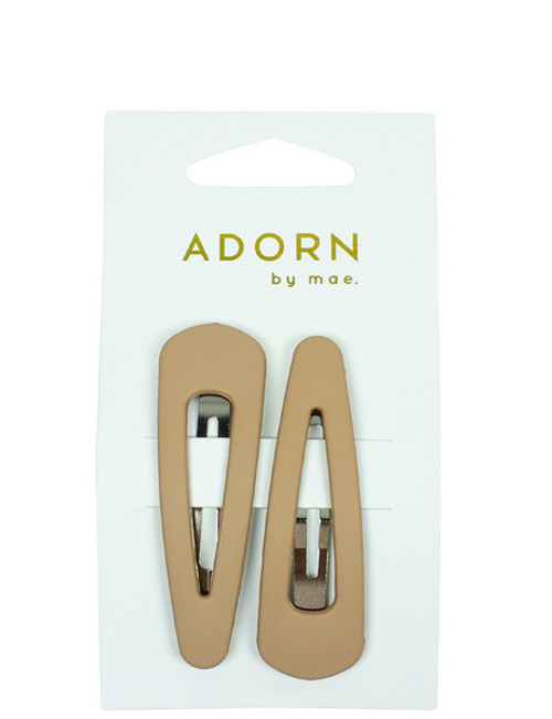 Mae One-Touch Clips, X-Large, Nude, 2-Pack