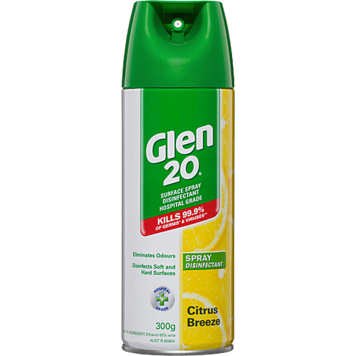 Glen 20 Disinfectant Spray Surface Citrus Breeze spray 300g