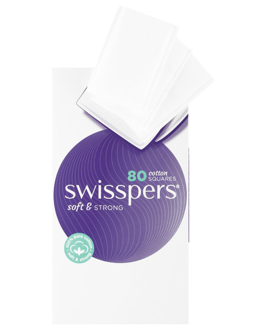 Swisspers Cotton Wool Squares 80 pack