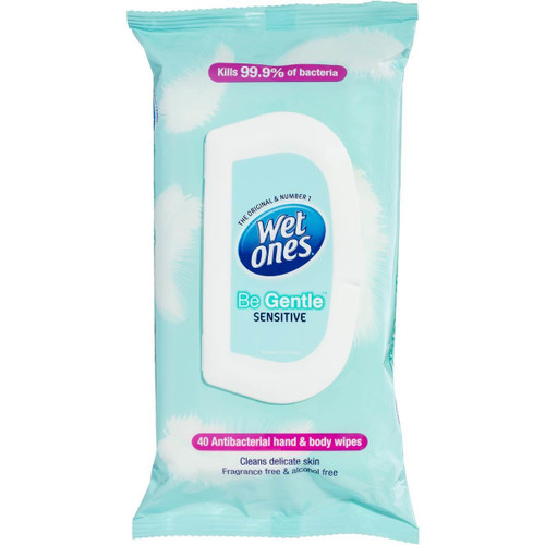 Wet Ones Be Gentle Sensitive Hand and Body Wipes 40pk