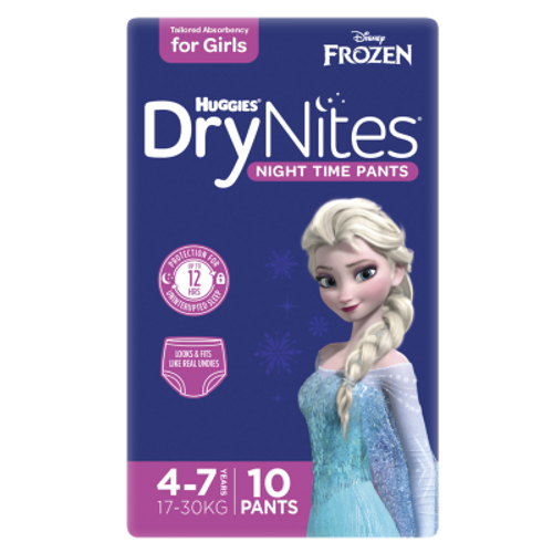 Huggies DryNites Night Time Pants Girls 17-30kg 4-7 Years