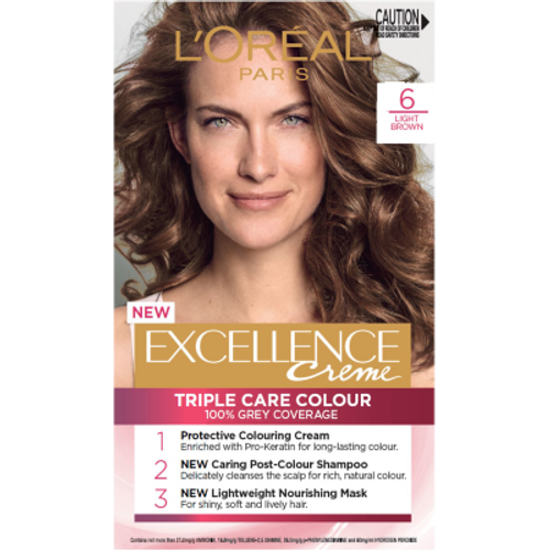 L'Oreal Paris Excellence Creme 6 Light Brown Hair Colour