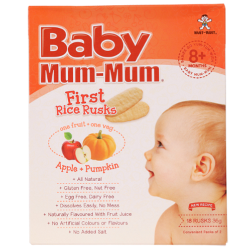 Baby Mum-Mum Apple & Pumpkin First Rice Rusks 36g