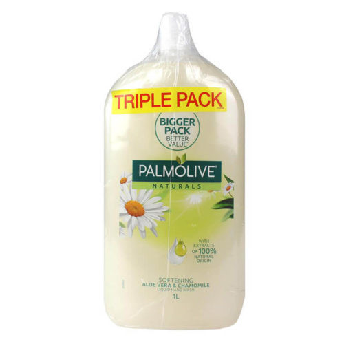 Palmolive Pk3 x 1Lt Liquid Hand wash Refill softening Aloe Vera and Chamomile