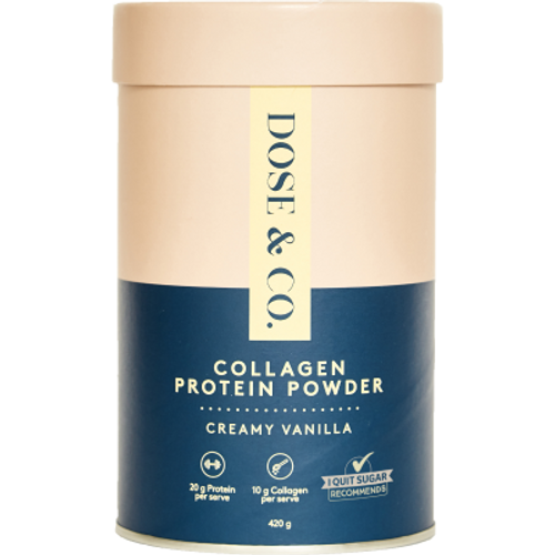 Dose & Co Creamy Vanilla Collagen Protein Powder 420g