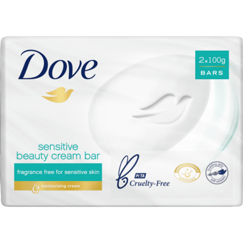 Dove Sensitive Beauty Cream Bar 2pk