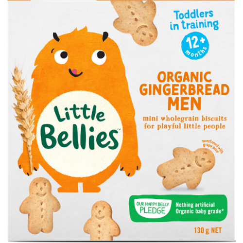 Little Bellies Organic Gingerbread Men 12+ Months 130g