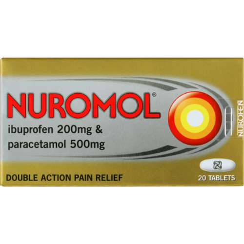 Nuromol Ibuprofen 200mg & Paracetamol 500mg Tablets 20pk