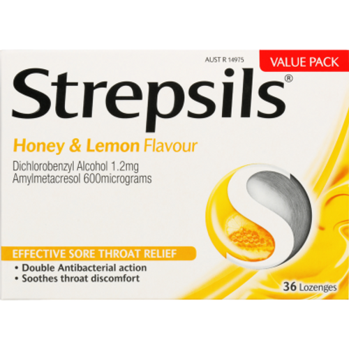 Strepsils Honey & Lemon Flavour Lozenges 36pk