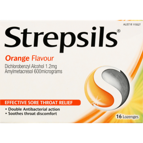 Strepsils Orange Flavour Lozenges 16pk