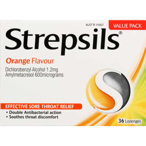 Strepsils Orange Flavour Lozenges 36pk