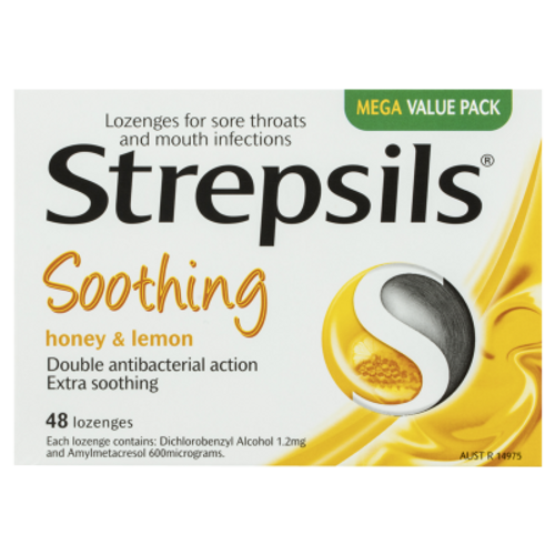 Strepsils Soothing Honey & Lemon Lozenges 48pk
