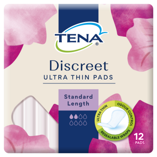 Tena Discreet Standard Length Ultra Thin Pads 12pk