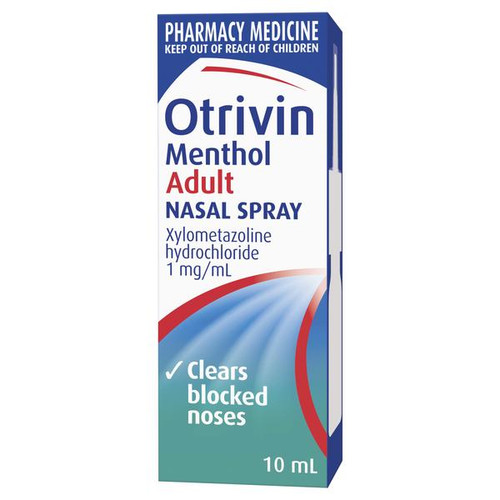 Otrivin Menthol Nasal Spray, for Blocked Nose, 10mL