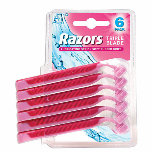 Ladies Disposable Razors Deluxe 6 Pack