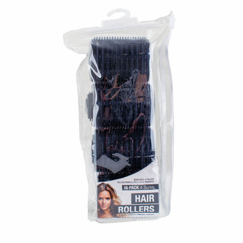 Hair Rollers 4 Sizes 16 Pack